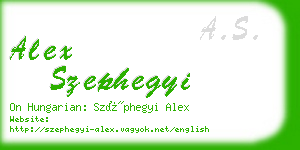 alex szephegyi business card